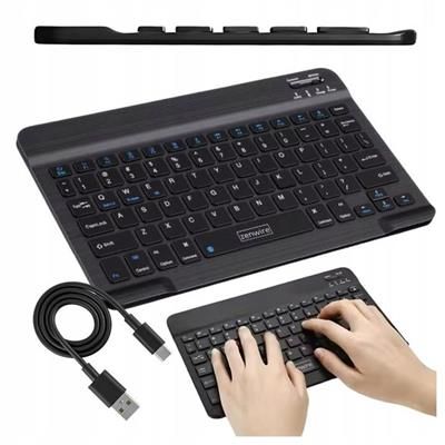 Klawiatura Bezprzewodowa Bluetooth Slim czarna