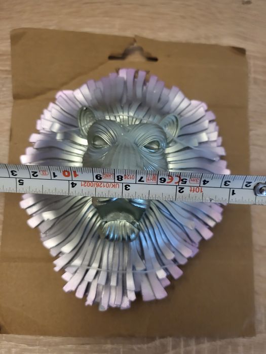 Dekoracja Ścienna Lew Głowa Lwa Unikat opalizująca 3d do pokoju kuchni