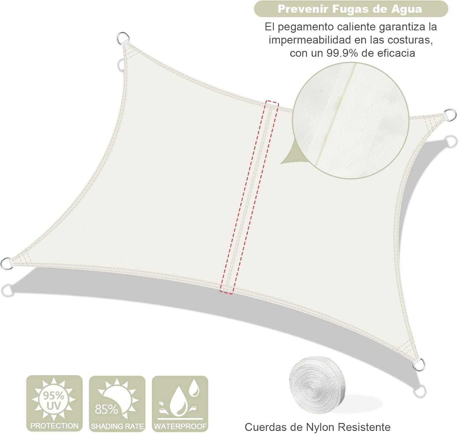 Żagiel przeciwsłoneczny / ochraniacz/ namiot /AXT SHADE /2,5x4m !2155!