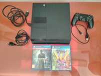 PlayStation 4, dois jogos e um comando