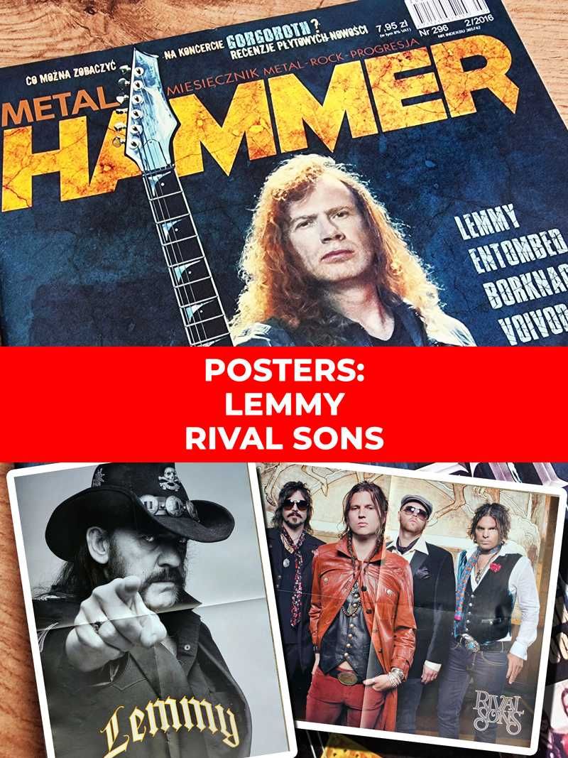 Metal Hammer 2016 - Megadeth, Plakaty: Rival Sons i Lemmy