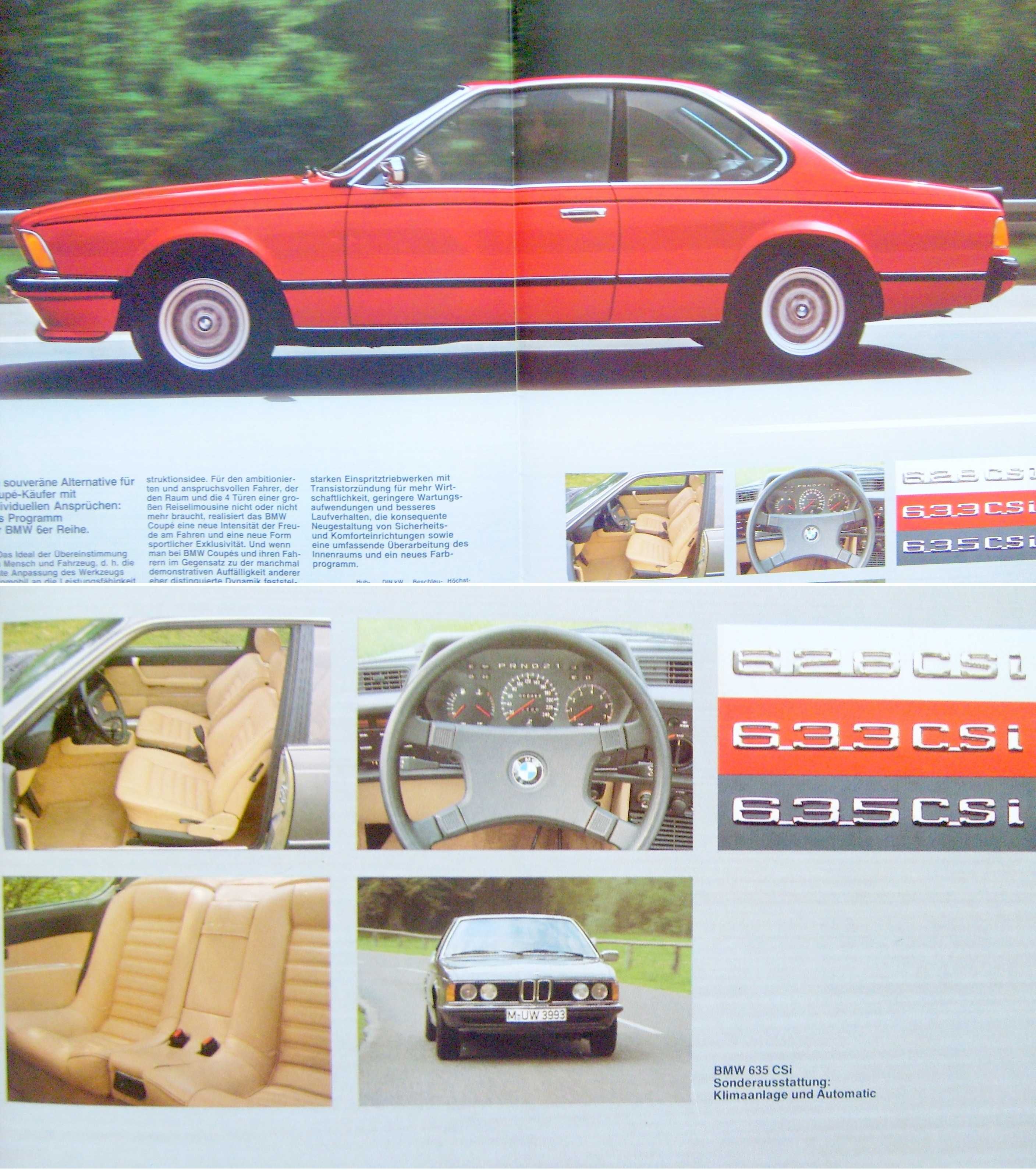 BMW 1980 * 3 E21, 5 E12, 7 E23, 6 E24, M1 E26 / prospekt stan BDB