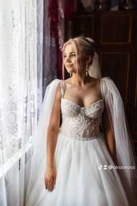 Весільна сукня, корсет регулюється, розмір хs-s-m