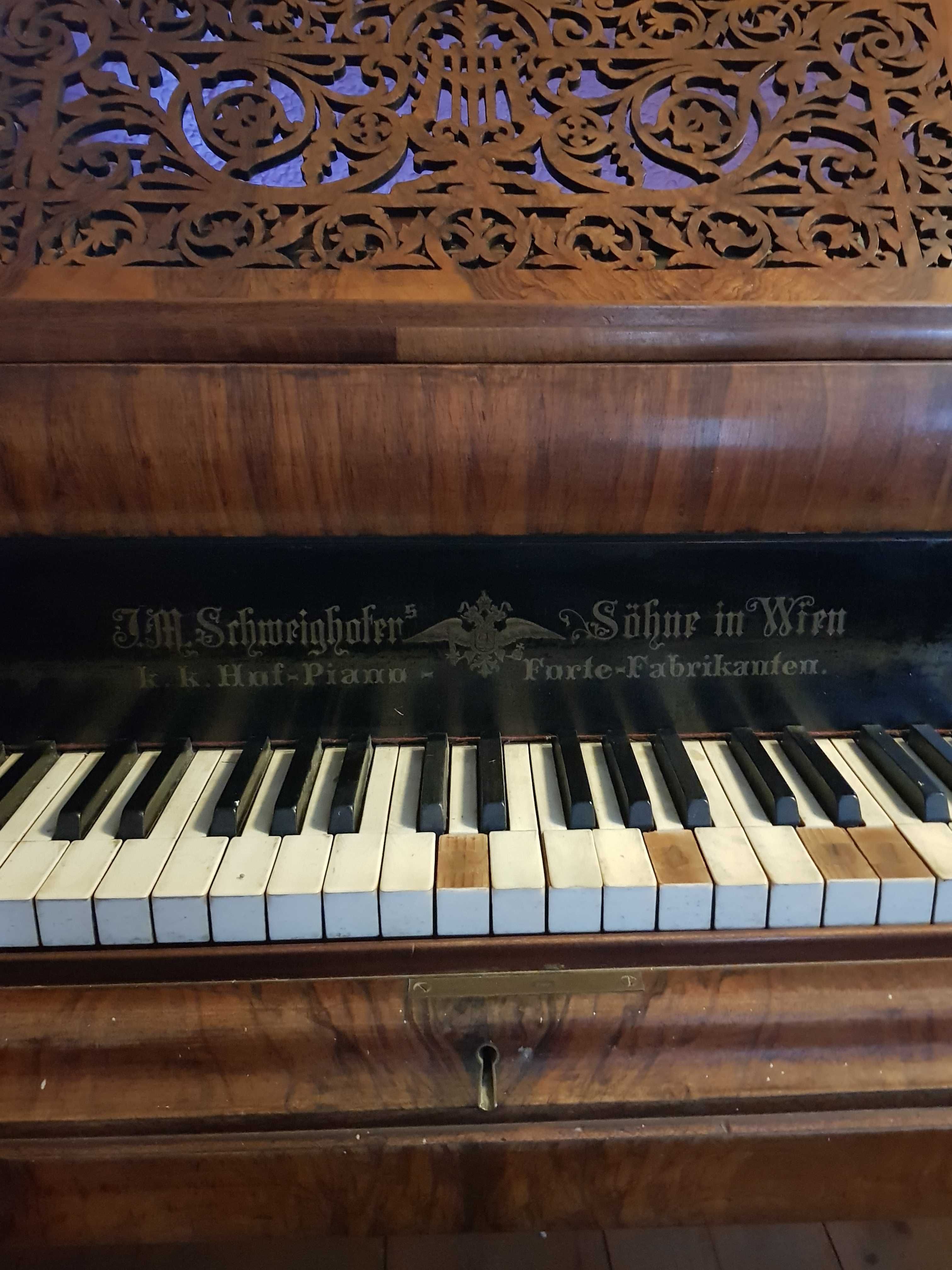 FORTEPIAN WIEDEŃSKI Z 1873 ROKU - J.M. Schweighofer Sohne in Wien