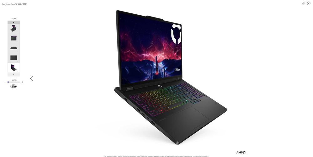 Portátil Gaming/Office LENOVO LEGION PRO 5 (AMD) Gen10