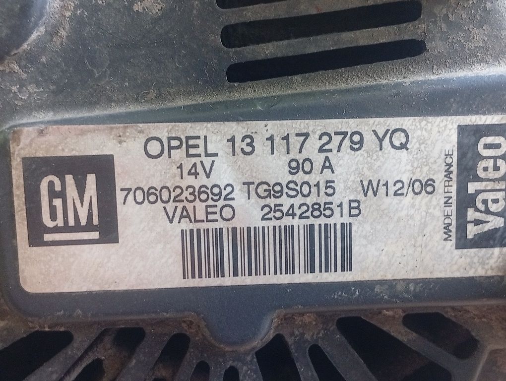 Alternator Valeo do Opel 1,3 CDTI, FIAT 1,3 JTD