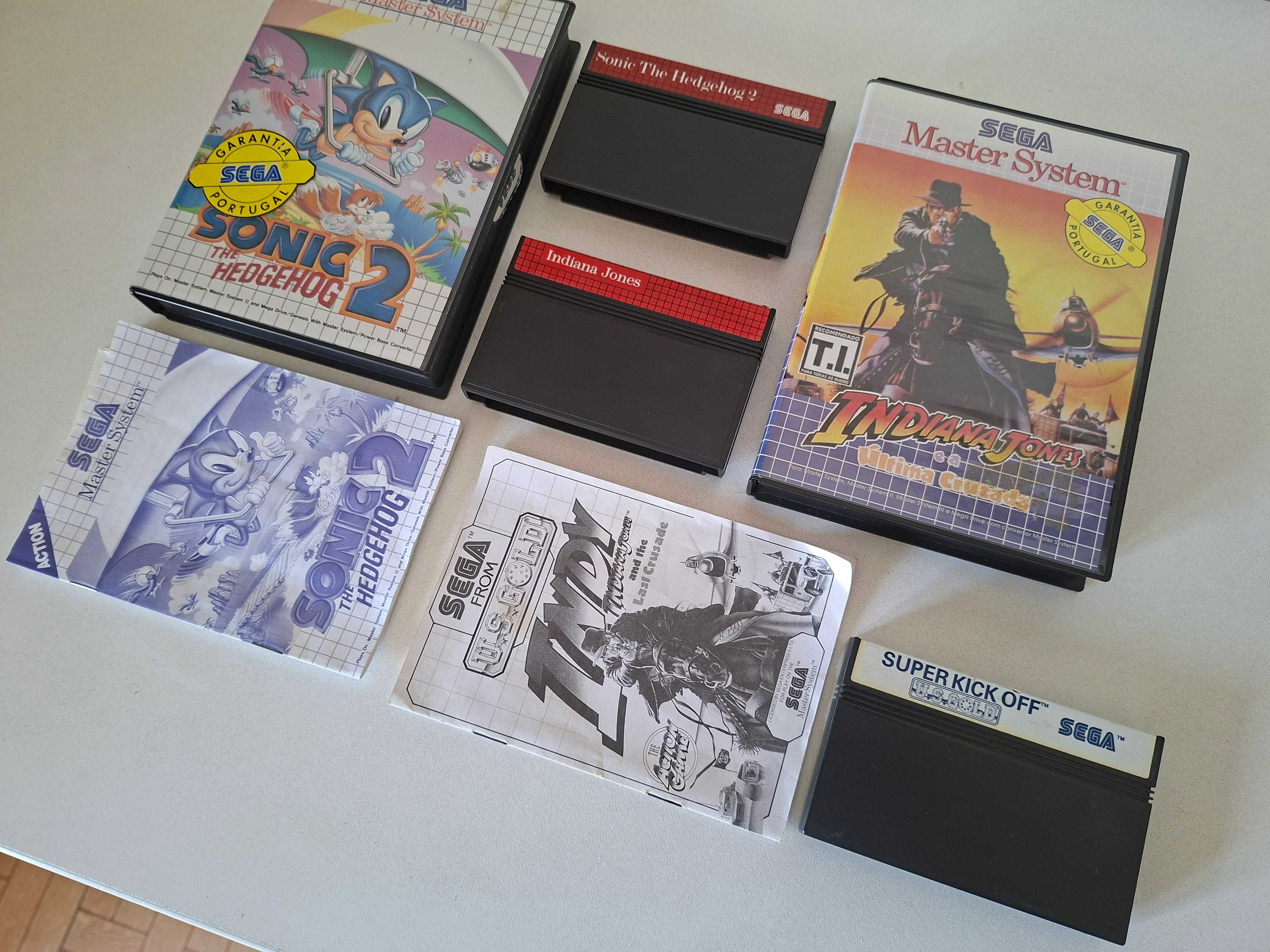 3 Jogos Sega Master System | Sonic, Indiana Jones *Ler Desc*