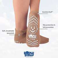 Нескользящие носки Pillow Paws XL для взрослых, размер 40-44, бежевые.