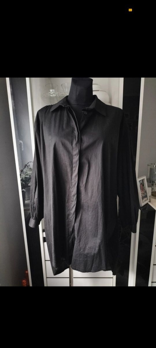 Czarna koszula nowa Plus size XL XXL 97% bawełna