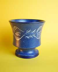 osłonka wazon ręcznie malowana hand made folk sielskie retro