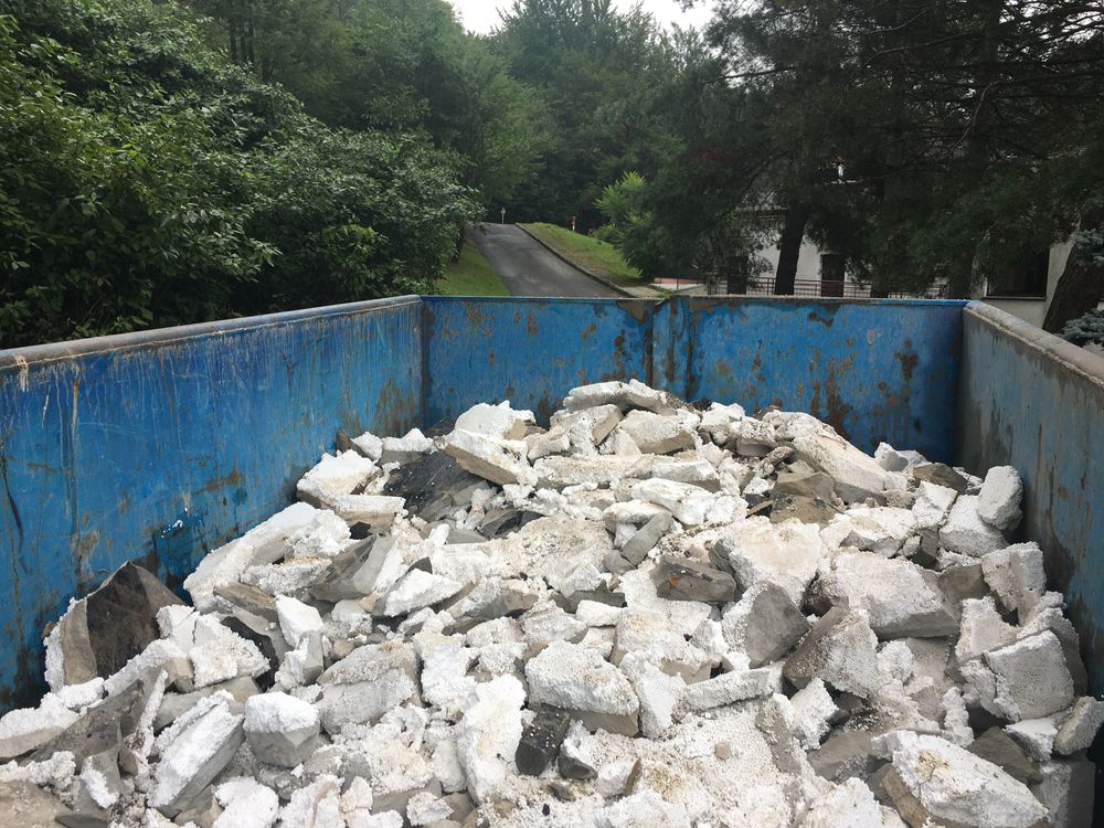 Kontener gruz odpady śmieci wywoz gruzu wywóz Jastrzebie Żory Rybnik