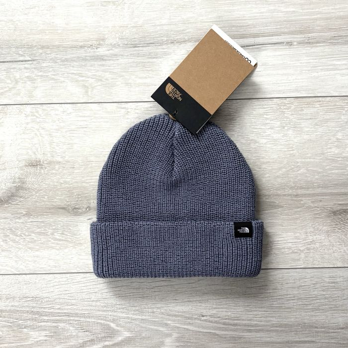 Czapka zimowa beanie the north face złodziejka niebieska szara zima