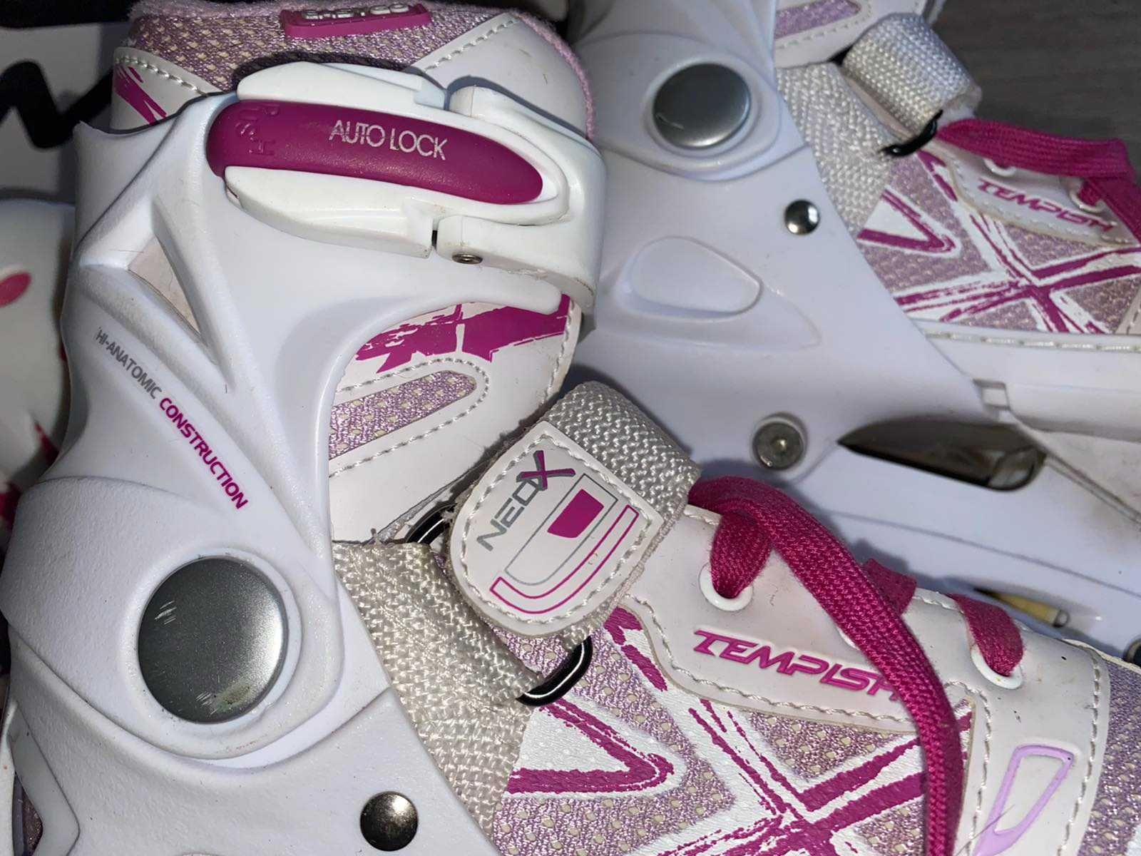 Детские роликовые коньки TEMPISH NEO-X сиреневые с защитой фирменной