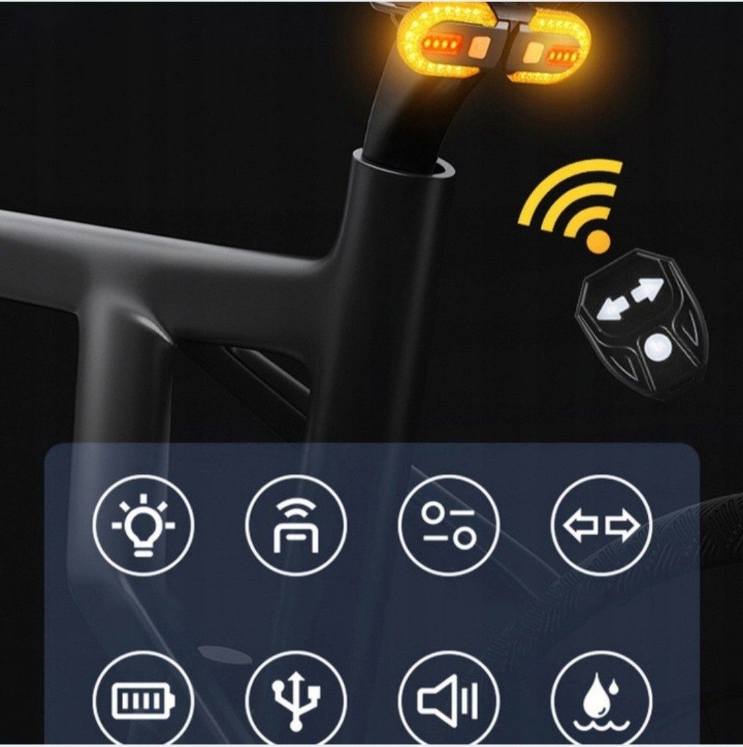 BEZPRZEWODOWE Kierunkowskazy  Rowerowe USB LED