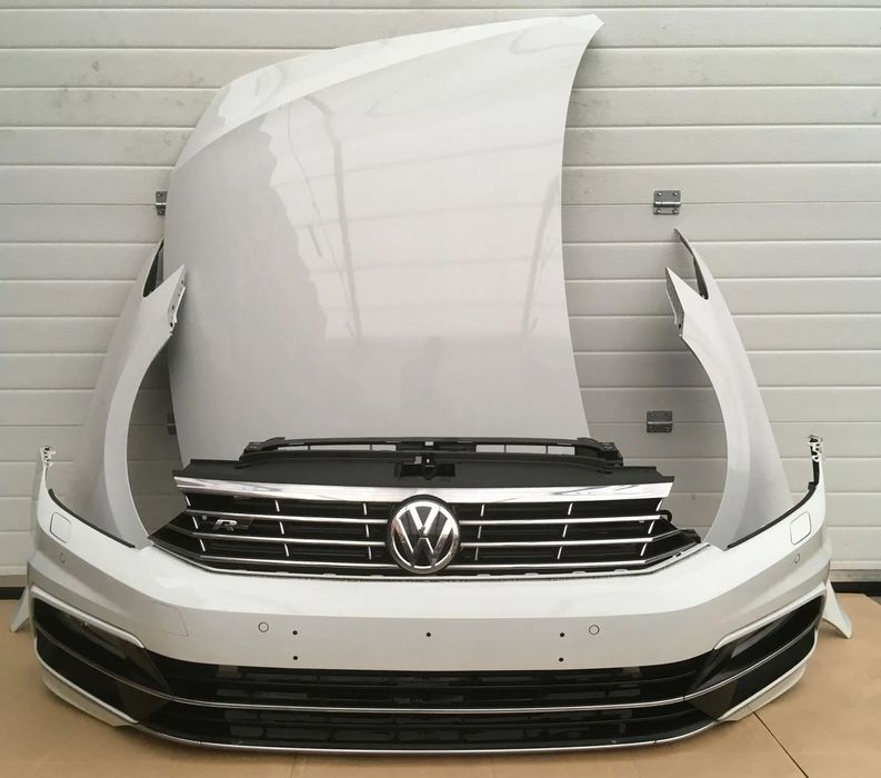 VW Passat B8 3G R-Line maska pokrywa silnika błotnik prawy lewy zderzak pas przedni LC9A