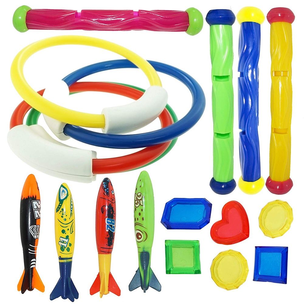 Zestaw zabawek do nurkowania dla dziecka - 18 elementów