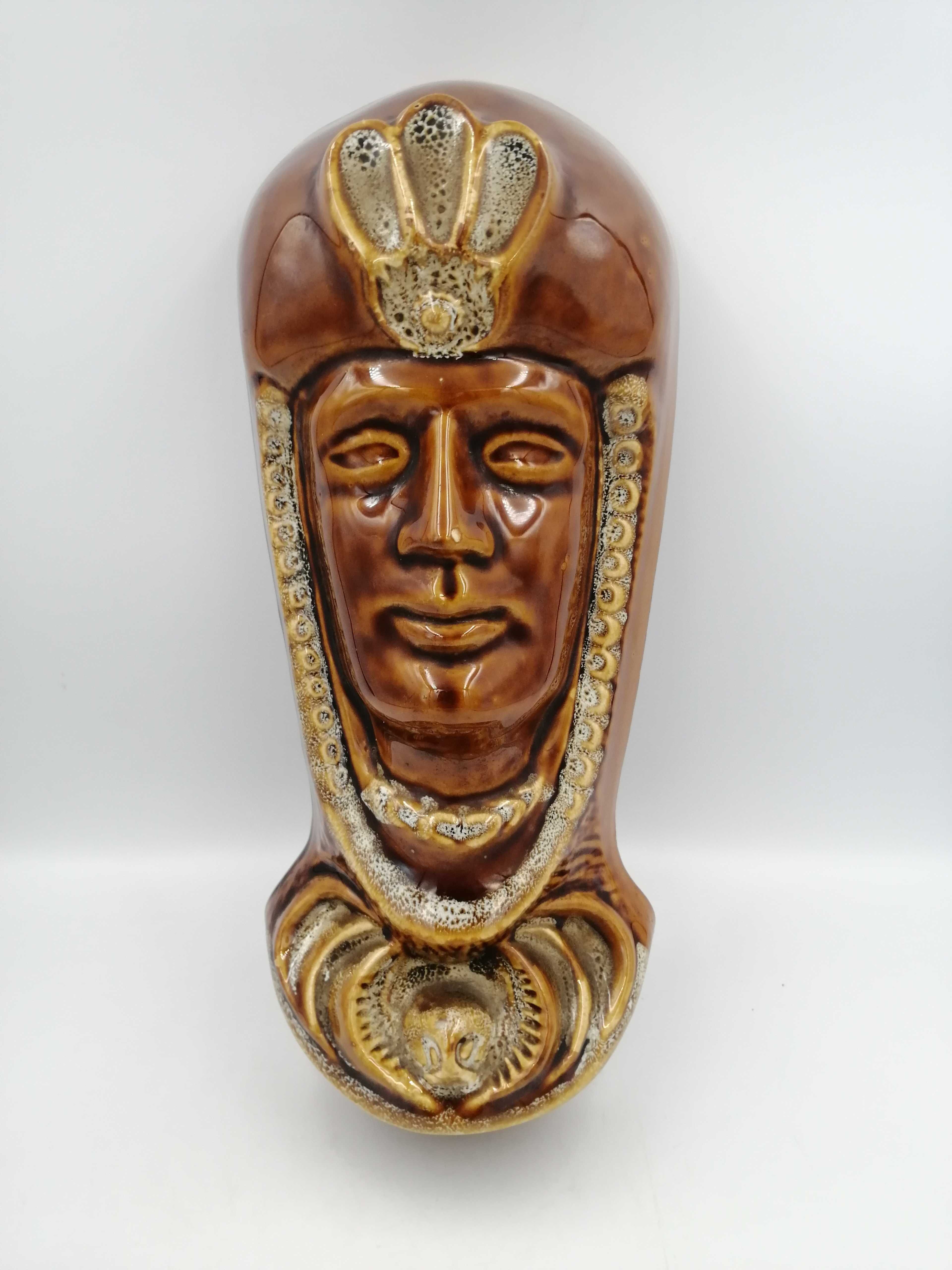 Maska Mirostowice Montezuma porcelit figurka z PRL