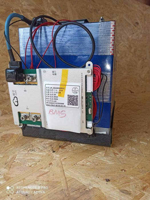 Magazyn Energii 12V 4x360Ah ogniwa LiFePo4 BMS 200/2A Akumulator