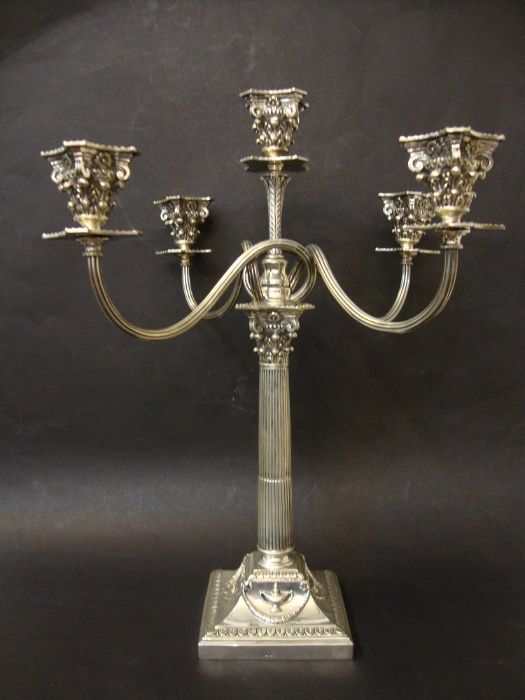 Par de serpentinas antigas em prata