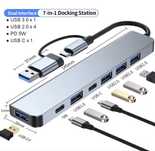 USB C Hub 3.0, aluminiowy 7 w 1