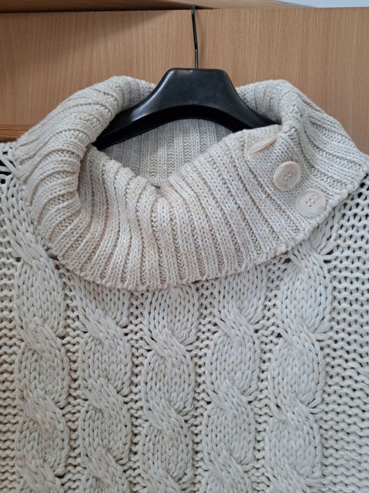 Sukienka , tunika z golfem z dzianiny , rozmiar L