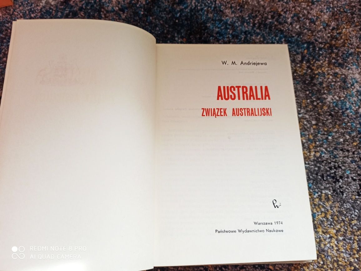 W. M. Andriejewa "Australia związek australijsk"i 1974 rok