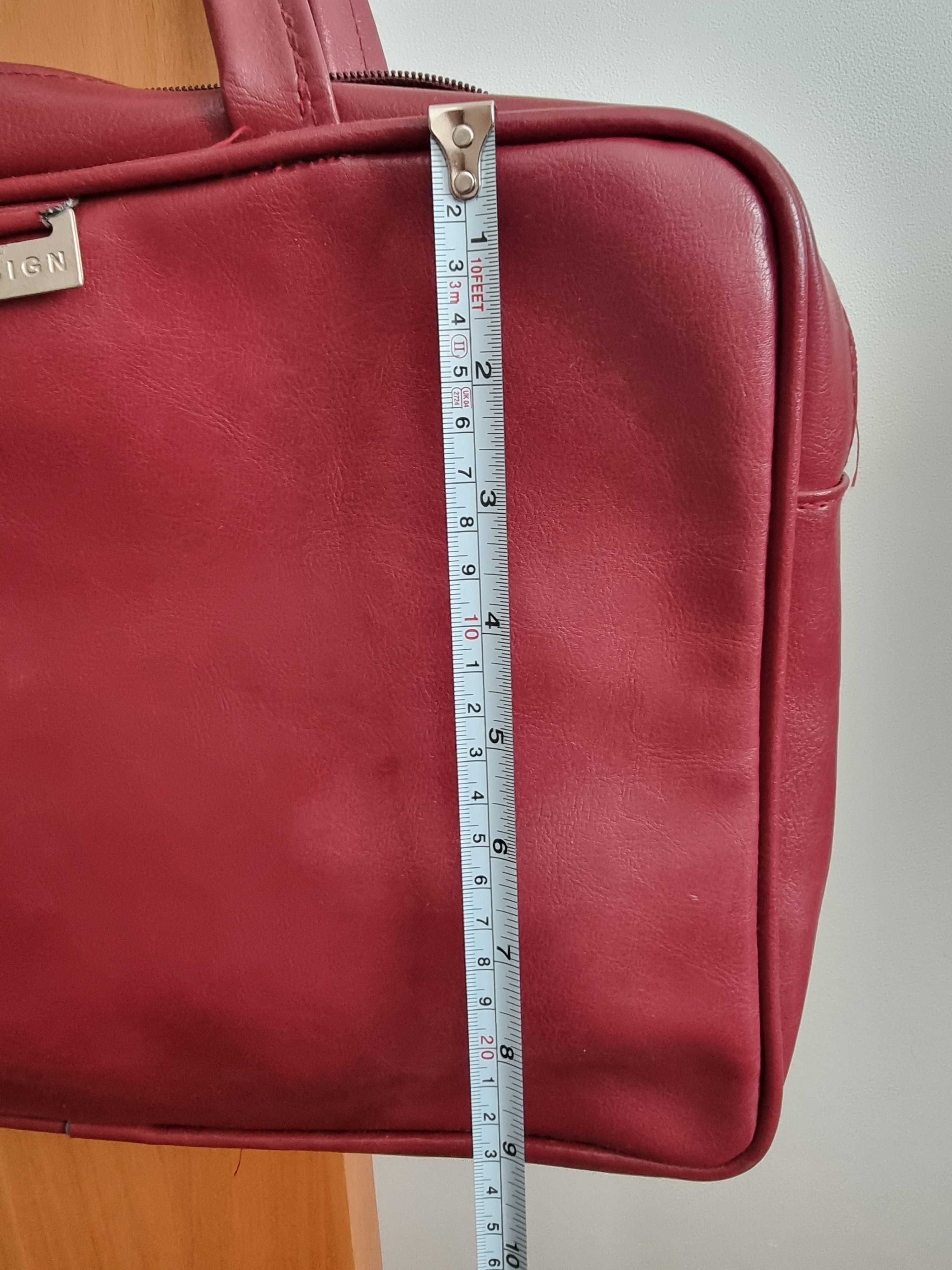 Mala bordeaux Design com formato para portátil
