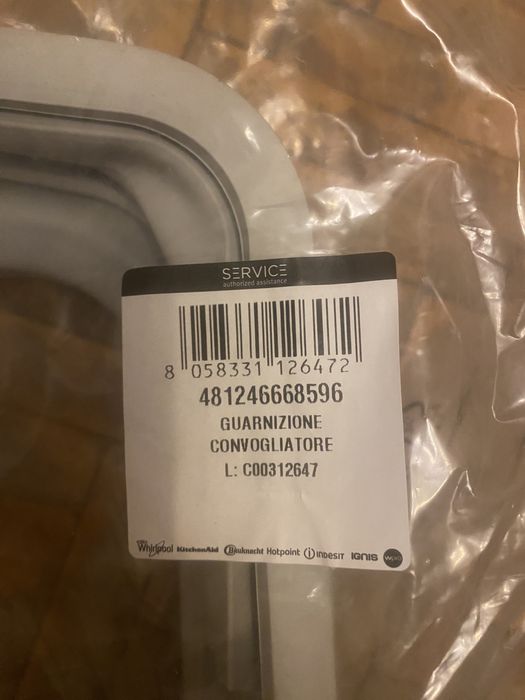 Резина люка, манжета Whirlpool оригинал