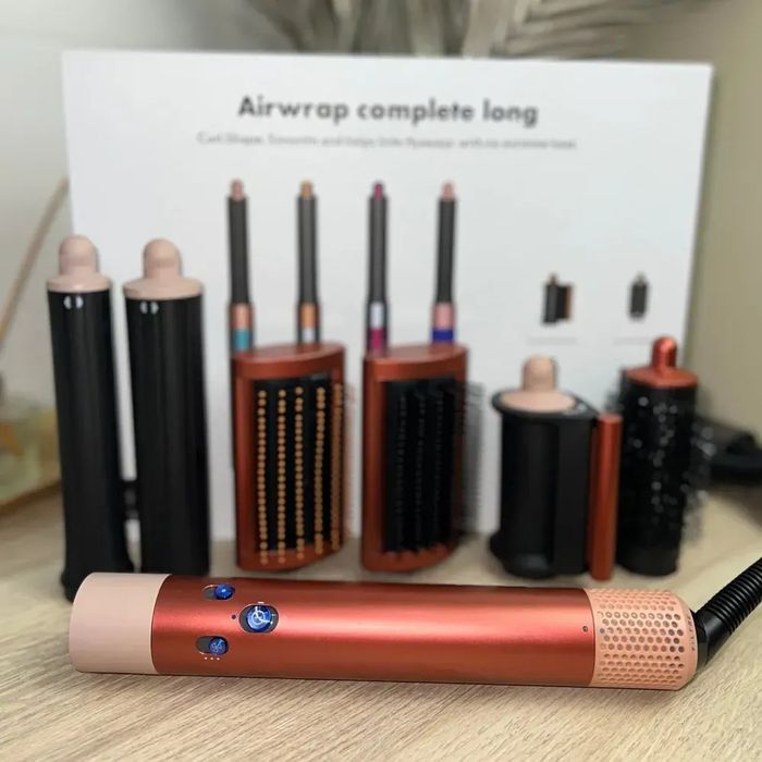 Стайлер Dyson Airwrap Complete 6 насадок Bronze/Pink Дайсон полуничний