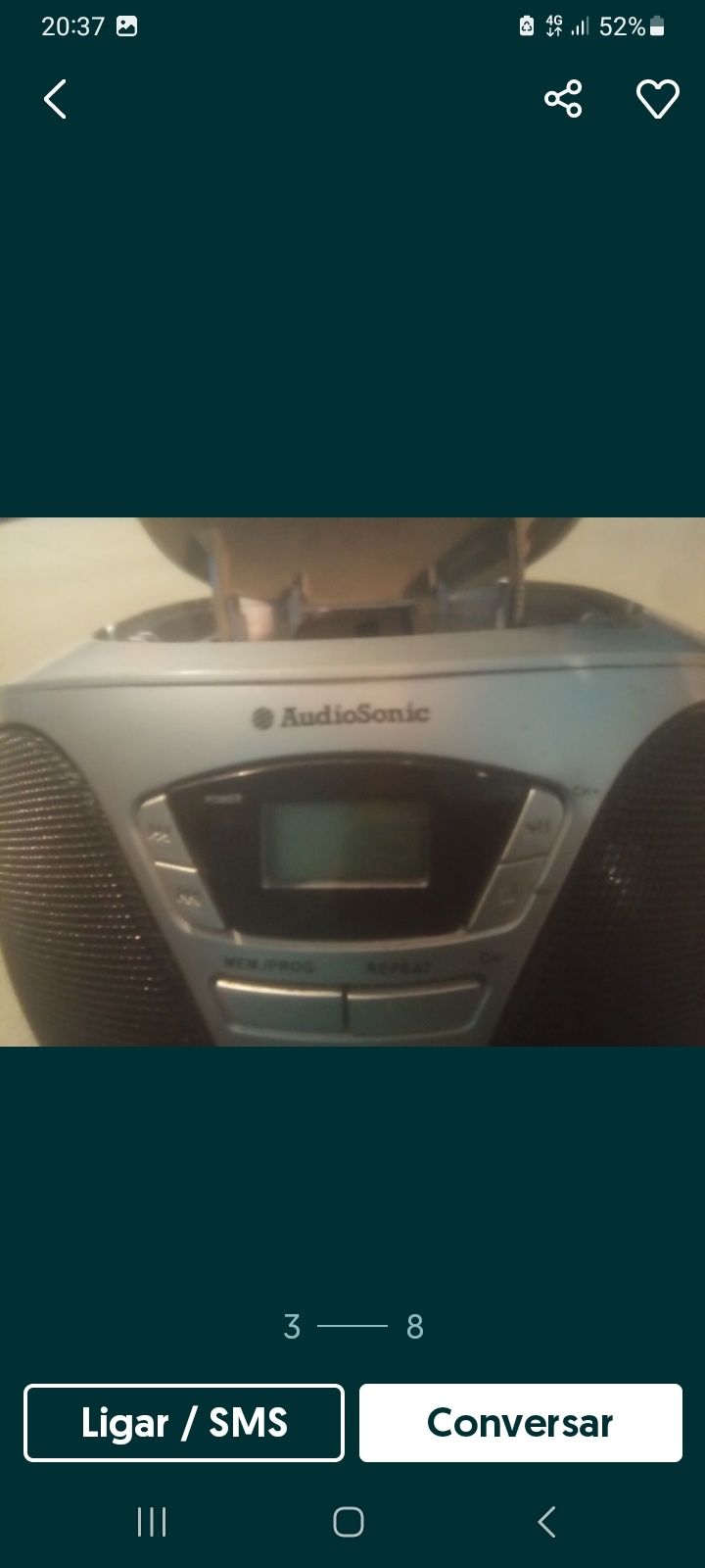 Rádio de CD em bom estado