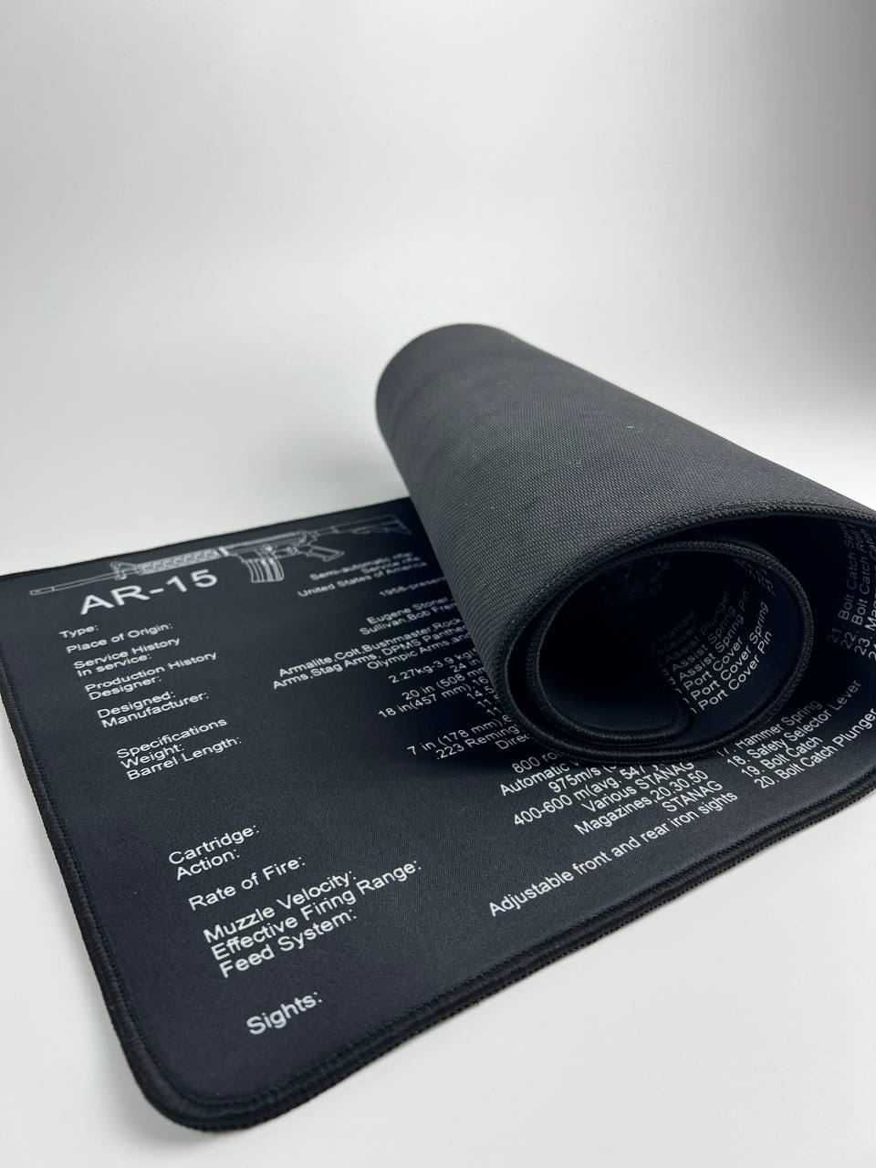 Коврик для разбора и чистки оружия AR 15 черный , Арт: 40453