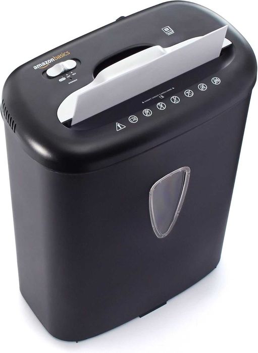 Amazon Basics Niszczarka do dokumentów do 7 – 8 arkuszy