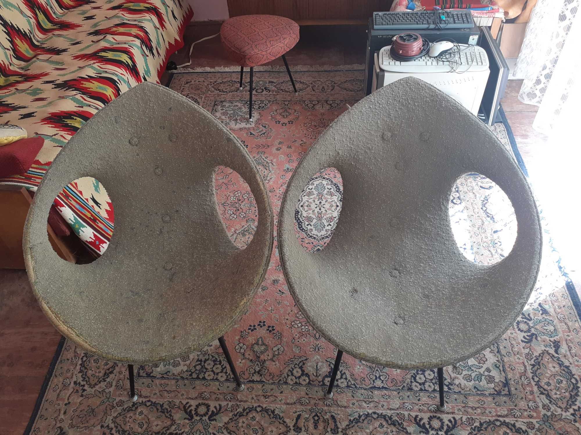 2 fotele UFO PRL lata 60