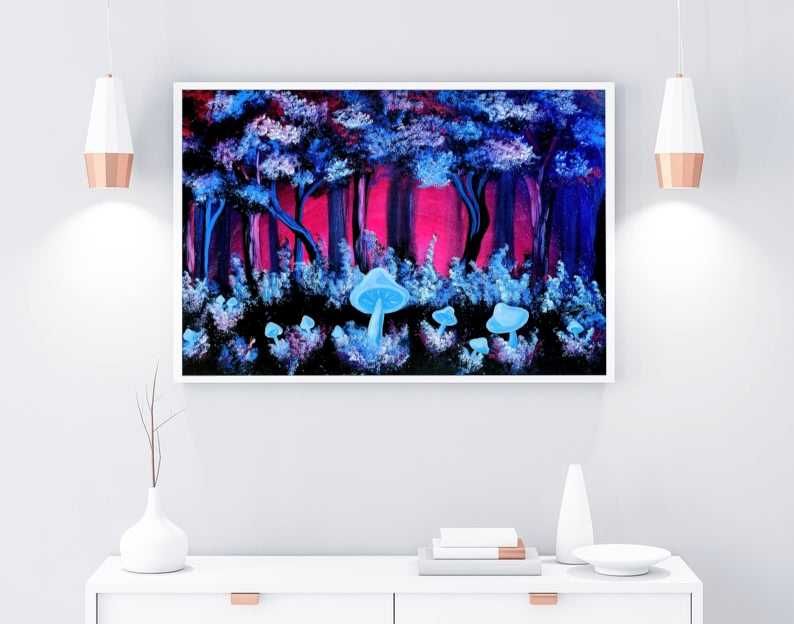 Sonhos de Floresta Néon 60x80 cm