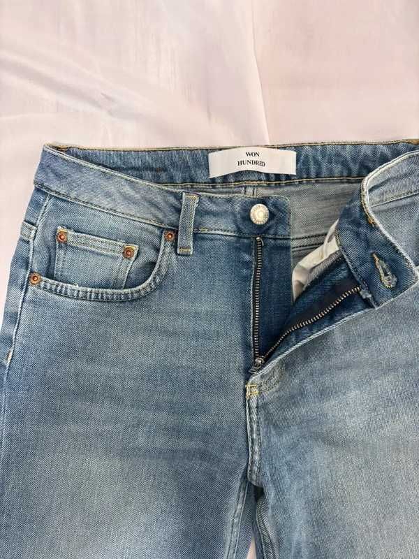 Won Hundred jeans damskie jasny niebieski denim slim fit W28 L32