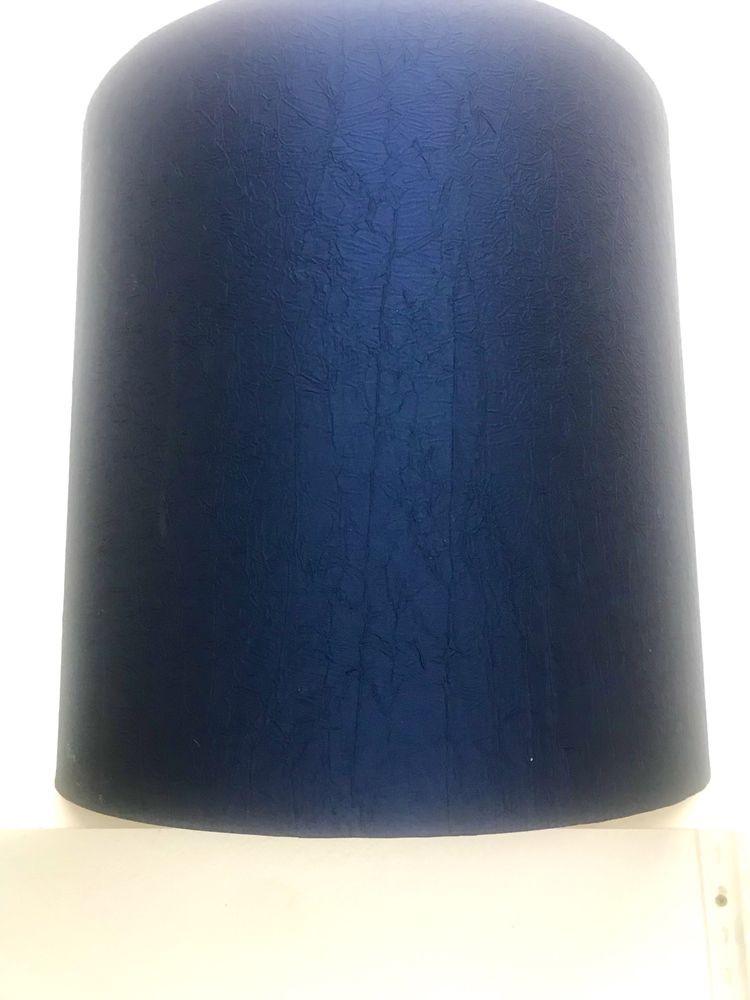 Candeeiros abajur seda natural azul forrados a dourado de mesa ou teto
