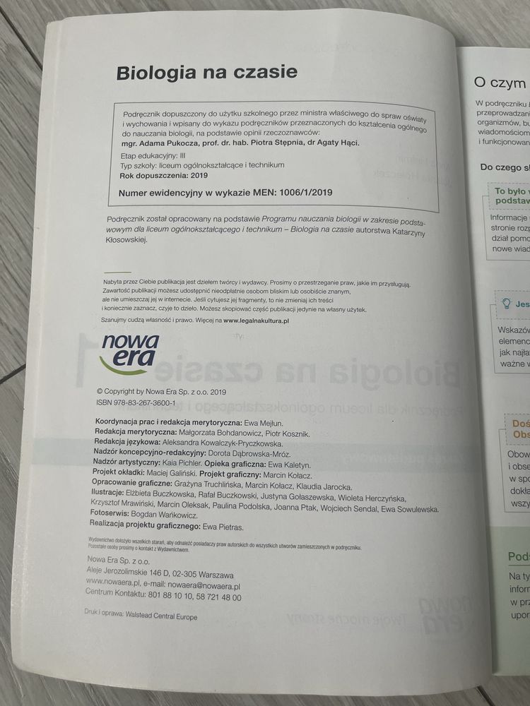 Biologia na czasie 1. Zakres podstawowy