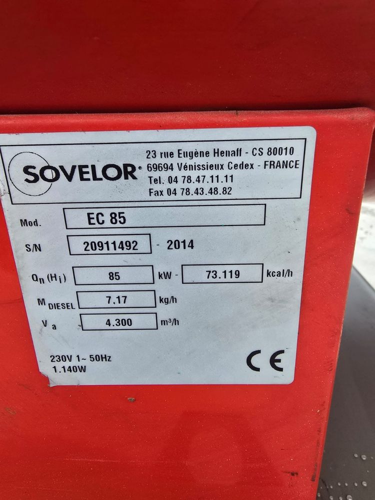 Nagrzewnica Sovelor ec85, F-VAT
