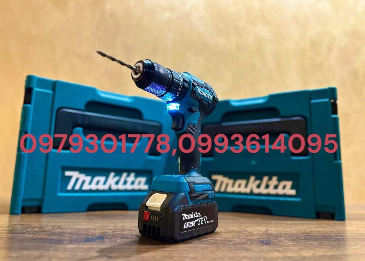 Акумуляторний Шуруповерт Makita DHP453 Бесщеточный + Удар 36V-8Ah