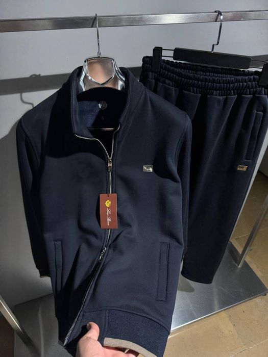 LUX Чоловічий спортивний костюм Loro Piana S,M,L,XL,2XL синій/чорний