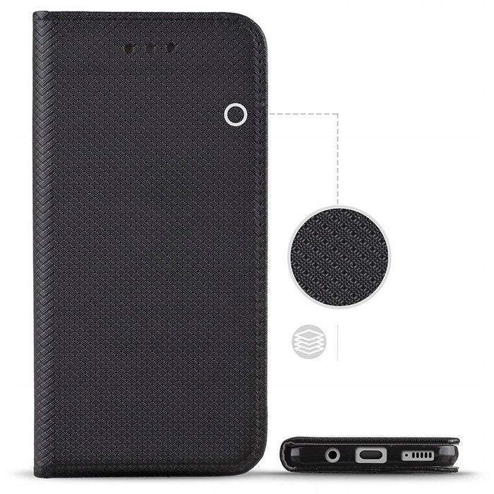 Etui Z Klapką Magnet Do Samsung S21 Ultra Książkowe Obudowa Czarne