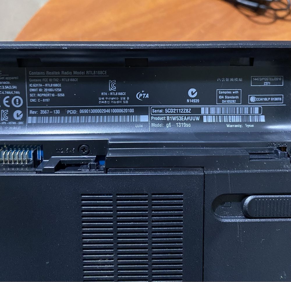 Ноутбук HP Pavilion G6-1319so 15.6"/ на запчастини! N2513