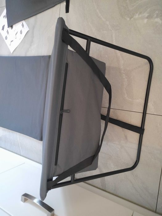 Składane maty plażowe kempingowe , 2 szt., stal i tkanina, szare