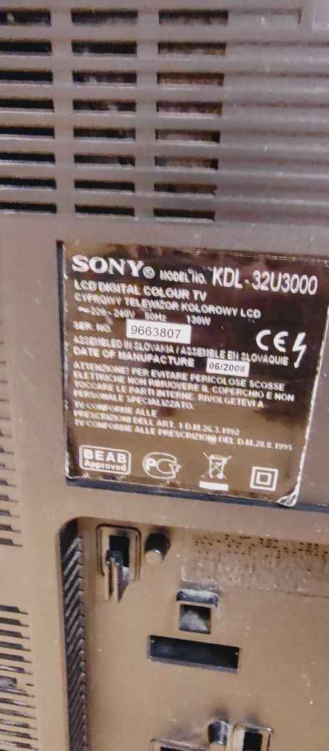 Телевизор Sony KDL-32U3000