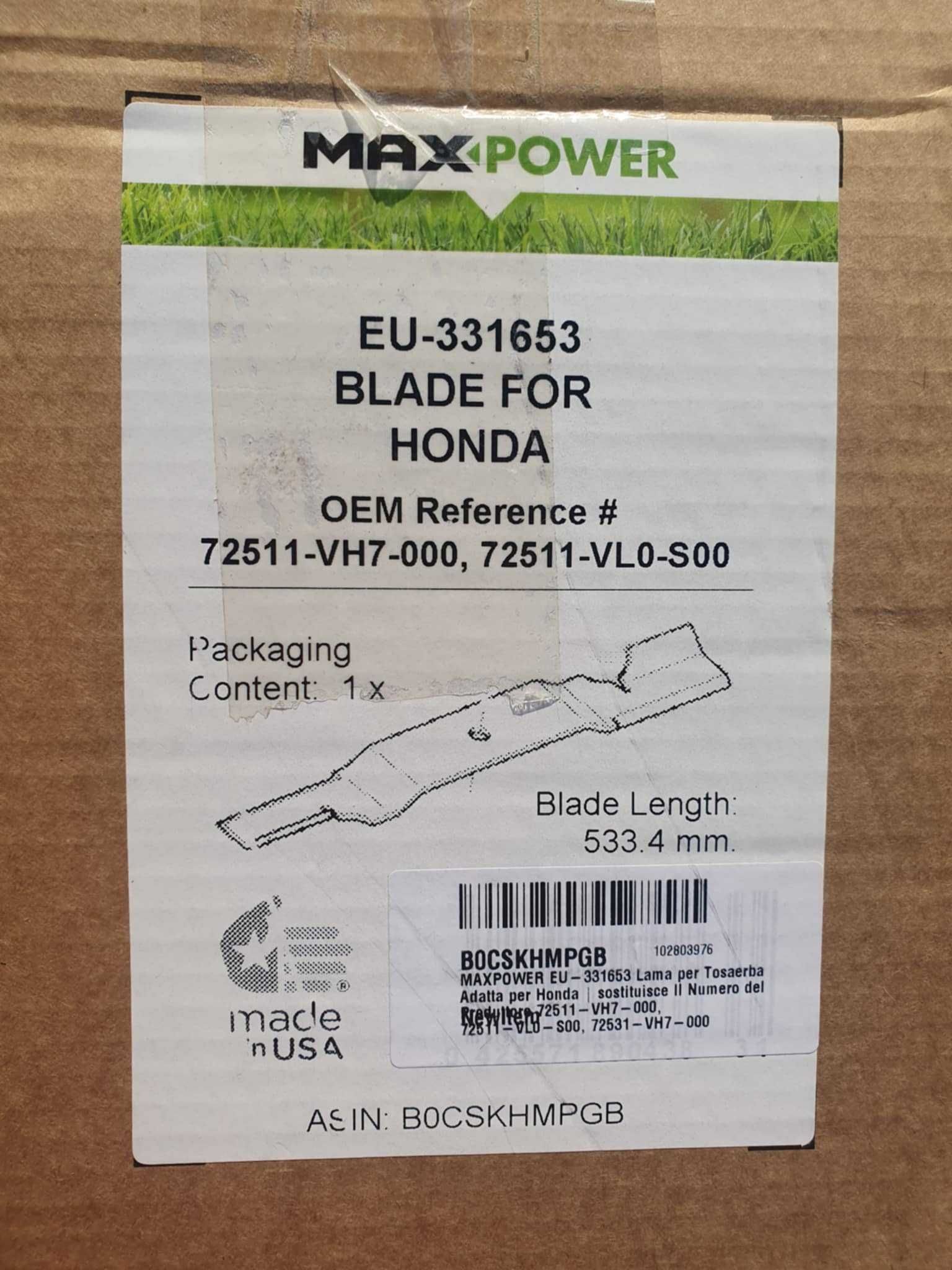 Nóż tnący do kosiarek Honda 53 cm MaxPower