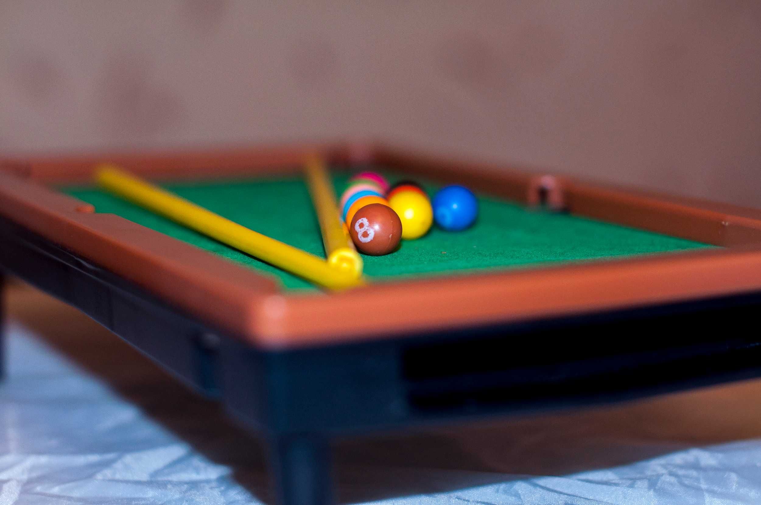 Mini Bilard Snooker Blat Pool Table gra niekompletna