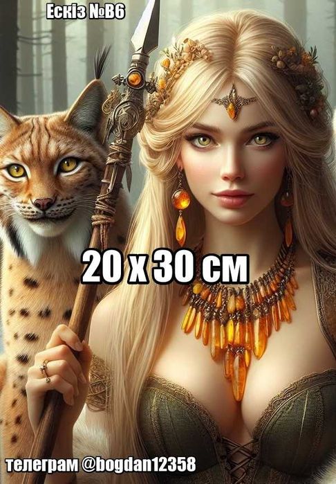 Фрейя (картина з образом богині ᚠᚱᛖᛃᚨ, ескіз №В6) #Freya