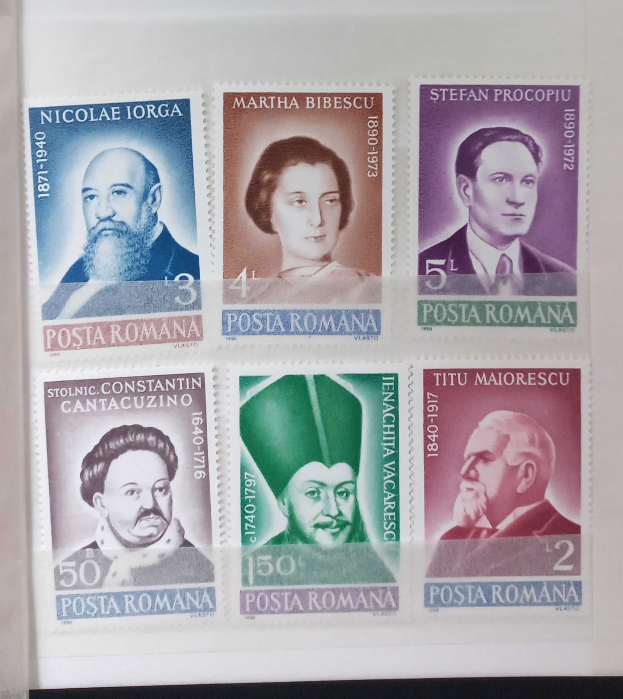 Zestaw znaczków - sławni ludzie - Rumunia -czyste