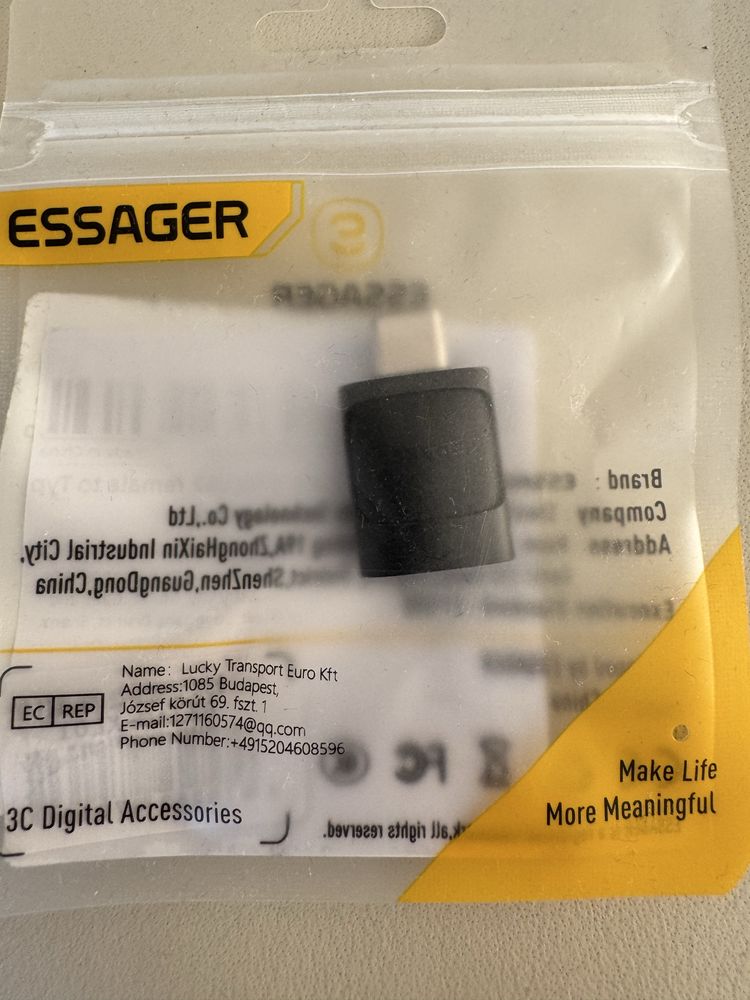 Essager  Adapter/ Przejscówka Usb-A Usb-C  Nowe.
