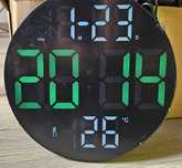 Elektroniczny Zegar GH0736 LED Budzik Termometr (kolor zielony)